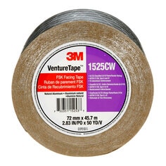 3M™ Venture Tape™ FSK Facing Tape 1525CW, Silver, 72 mm x 45.7 m, 16
rolls per case