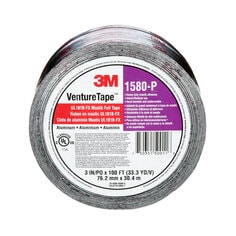 3M™ Venture Tape™ UL181B-FX Mastik Foil Tape 1580-P, Silver, 3 in x 100
ft, 16 rolls per case