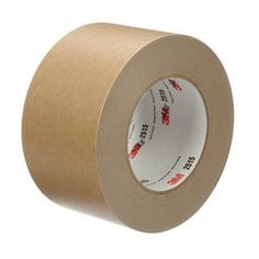3M™ General Use Flatback Tape 2515, Tan, 96 mm x 55 m, 8 Roll/Case