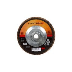 3M™ Cubitron™ II Flap Disc 967A, 80+, T27, 5 in x 5/8"-11, 10 ea/Case