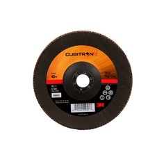 3M™ Cubitron™ II Flap Disc 967A, 40+, T29, 7 in x 7/8 in, Giant, 5
ea/Case