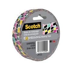 Scotch® Expressions Masking Tape 3437-P13, .94 in x 20 yd (24 mm x 18,2
m) Brick Graffiti