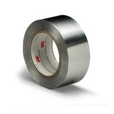 3M™ Aluminum Foil Tape 425, Silver, 2 in x 60 yd, 4.6 mil, 24 rolls per
case