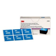 3M™ Paint Defect Removal Abrasive Rectangle Sheet, 33896, 37 mm x 28 mm,
2000, 10 sheets per pack, 10 packs per case