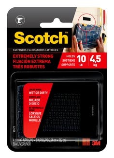 Scotch™ Extreme Fasteners RF6731, 1 in x 3 in (25,4 mm x 76,2 mm), 2
Sets of Strips, Black