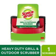 Scotch-Brite® Heavy Duty Handled Grill Scrub 7721, 5.8 in x 3.8 in x 0
mm (147 mm x 96 mm), 12/1, 1 pack