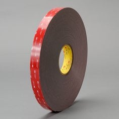 3M™ VHB™ Tape 4979F, Black, 1/4 in x 36 yd, 62 mil, Film Liner, 36 rolls
per case