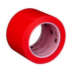 3M™ Vinyl Tape 471, Red, 3 in x 36 yd, 5.2 mil, 12 rolls per case,
Individually Wrapped Conveniently Packaged