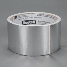Scotch® Foil Tape 3311, Silver, 60 in x 600 yd, 3.6 mil, 2 rolls per
case