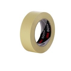 3M™ Specialty High Temperature Masking Tape 501+, Tan, 100 mm x 55 m,
7.3 mil, 12 Roll/Case