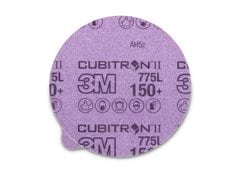 3M™ Cubitron™ II Stikit™ Film Disc 775L, 150+, 5 in x NH, Linered w/Tab,
Die 500X, 50/Carton, 250 ea/Case