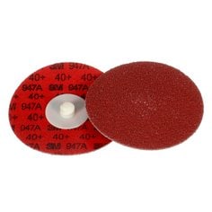 3M™ Cubitron™ II Roloc™ Durable Edge Disc 947A, 40+, X-weight, TR,
Maroon, 3 in, Die R300V, 50/Carton, 200 ea/Case
