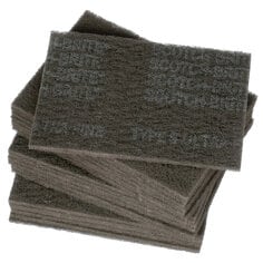 Scotch-Brite™ Hand Pad 7448, HP-HP, SiC Ultra Fine, Gray, 6 in x 9 in,
20/Carton, 60 ea/Case
