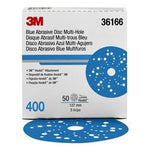 3M™ Hookit™ Blue Abrasive Disc Multi-hole, 36166, 5 in, 400 grade, 50
discs per carton, 4 cartons per case