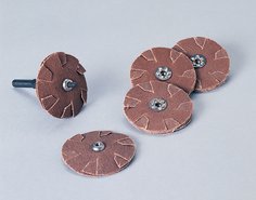 Standard Abrasives™ Aluminum Oxide Overlap Disc, 715831, 120, 1-1/2 in x
8-32 x 2 Ply, 100 ea/Case