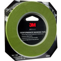 3M™ Performance Masking Tape, 34030, 6mm x 55m, 48 per case