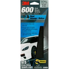 3M™ Wetordry™ Sandpaper, 03020, 3-2/3 in x 9 in, 600 grit, 20 per case