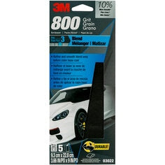 3M™ Wetordry™ Sandpaper, 03022, 800 Grit, 3 2/3 inch x 9 inch, 20 packs
per case