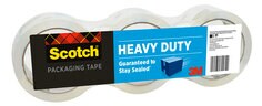 Scotch® Heavy Duty Shipping Packaging Tape 3850-3, 1.88 in x 54.6 yd.
(48 mm x 50 m), 3/Pack