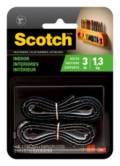 Scotch™ Indoor Fasteners RF4711, 3/4 in x 18 in (19,0 mm x 45,7 cm)
Black 1 Set of Strips
