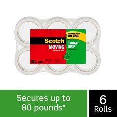 Scotch® Tough Grip Moving Packaging Tape 3500-40-6, 1.88 in x 43.7 yd
(48 mm x 40 m)