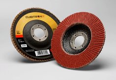 3M™ Cubitron™ II Flap Disc 969F, 40+, T29, 5 in x 7/8 in, 10 ea/Case