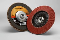 3M™ Cubitron™ II Flap Disc 969F, 40+, T29 Quick Change, 7 in x 5/8"-11,
5 ea/Case