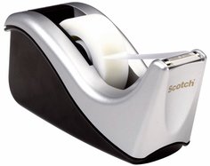 Scotch® Desktop Tape Dispenser C60-ST, Silvertech Two-Tone