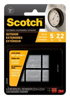 Scotch™ Outdoor Fasteners RFLD7020, 7/8 in x 7/8 in (22.2 mm x 22.2 mm)
