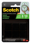 Scotch™ Indoor Fasteners, RF4721, 7/8 in x 7/8 in (2,22 cm x 2,22 cm),
Black, 12 Sets of Squares