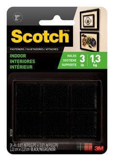 Scotch™ Indoor Fasteners RF7121X, 7/8 in x 7/8 in (22 mm x 22 mm)