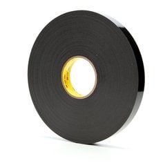 3M™ VHB™ Tape 4929, Black, 1 in x 72 yd, 25 mil, 9 rolls per case
