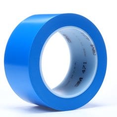3M™ Vinyl Tape 471, Blue, 6 in x 36 yd, 5.2 mil, 4 rolls per case
