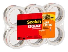 Scotch® Long Lasting Storage Packaging Tape 3650-6, 1.88 in x 54.6 yd
(48 mm x 50 m), 6 rolls/pack - 6 packs/case