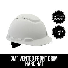 3M™ Vented Hard Hat with Ratchet Adjustment, CHH-V-R-W6-PS, 6/cs