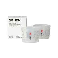 3M™ PPS™ Series 2.0 Cup 26115, Mini (6.8 fl oz, 200 mL), 2 Cups/Carton, 4 Cartons/Case