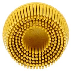 Scotch-Brite™ Roloc™ Bristle Disc, RD-ZB, 07525, 80, TR, Yellow, 2 in x
5/8 in, Tapered, 10/Carton, 40 ea/Case