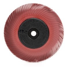 Scotch-Brite™ Radial Bristle Brush, 6 in x 7/16 in x 1 in 220 with
Adapter, 5 ea/Case