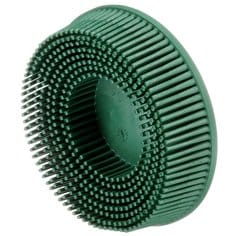 Scotch-Brite™ Roloc™ Bristle Disc 07526, 3 in x 5/8 Tapered CRS,
10/Carton, 4 Cartons/Case