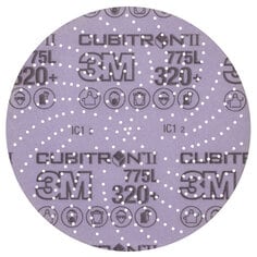 3M Xtract™ Cubitron™ II Film Disc 775L, 320+, 6 in, Die 600LG,
50/Carton, 250 ea/Case