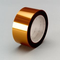 3M™ Linered Low-Static Polyimide Film Tape 5433 Amber, 24 in x 36 yds x
2.7 mil, 1/Case, Bulk