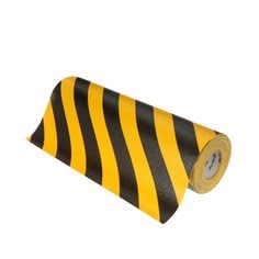 3M™ Safety-Walk™ Slip-Resistant General Purpose Tapes & Treads 613,
Black/Yellow Stripe, 4 in x 60 ft, Roll, 1/Case