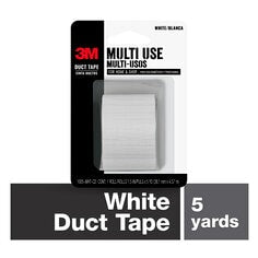 3M™ White Duct Tape, 1005-WHT-CD, 1.5 in x 5 yd (38.1mm x 4.57m), 12/cs