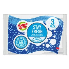 Scotch-Brite® Stay Fresh Non-Scratch Scrub Dots Sponge 20303-8, 8/3