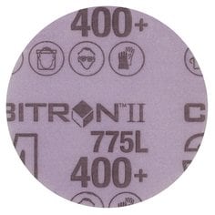 3M™ Cubitron™ II Hookit™ Film Disc 775L, 400+, 6 in x NH, Die 600Z,
50/Carton, 250 ea/Case