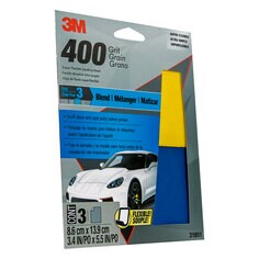 3M™ Super Flexible Sanding Sheets, 31851, 400 Grit, 3 pack, 20 packs per
case