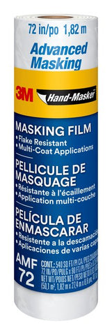 3M™ Hand-Masker™ Advanced Masking Film, AMF72-8C, 72 in x 90 ft x .35
mil (1.82 m x 27.4 m x .00889 mm)