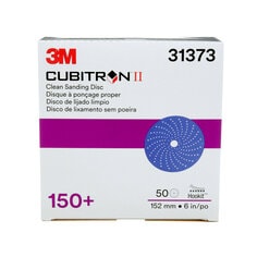 3M™ Cubitron™ II Hookit™ Clean Sanding Abrasive Disc 737U, 31373, 6 in,
150+, 50 discs per carton, 4 cartons per case