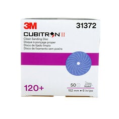 3M™ Cubitron™ II Hookit™ Clean Sanding Abrasive Disc, 31372, 6 in, 120+
grade, 50 discs per carton, 4 cartons per case