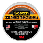 Scotch® #35 Vinyl Electrical Tape, 10869-DL-5, 3/4 in x 66 ft x 0.007
in, Orange, 5/case